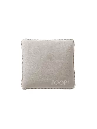 JOOP | Kissenhülle "Uni Doubleface" 50x50cm (Ash-Anthrazit) | creme